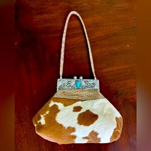 Vintage Moulin Rouge Cow Hide Bag